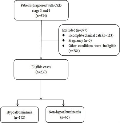 Identification of independent risk factors for hypoalbuminemia in patients with CKD stages 3 and 4: the construction of a nomogram